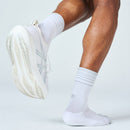 Feetures Elite Light Cushion Reflective Mini Crew Sock 跑步襪 White Flash