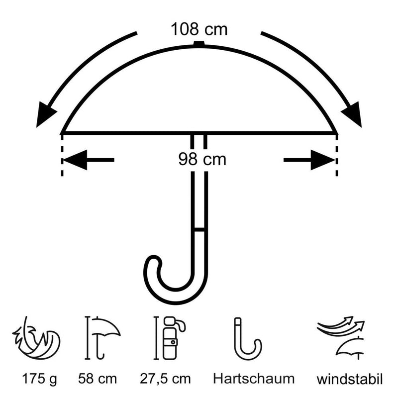 Euroschirm Light Trek Ultra Umbrella (SilverUV) 抗風碳纖縮骨傘(銀面)