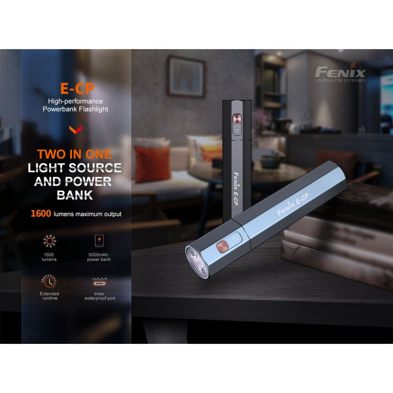 FENIX E-CP High-Performance Powerbank Flashlight 高性能手電筒(可當作移動電源使用)