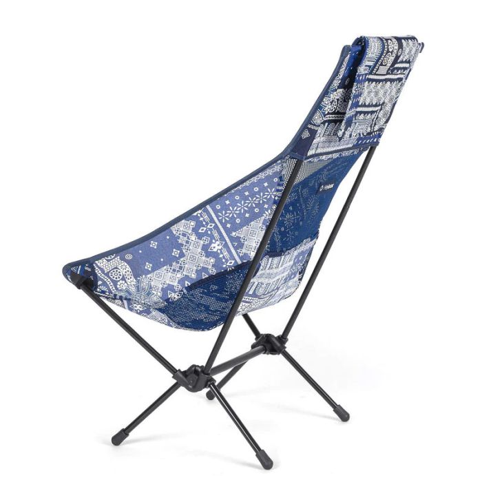 Helinox Chair Two 戶外高背露營椅 Blue Bandanna Quilt / F10 Black