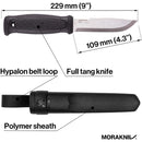 Morakniv Garberg with Polymer Sheath (S) 全龍骨式不鏽鋼直刀(連塑膠刀套)