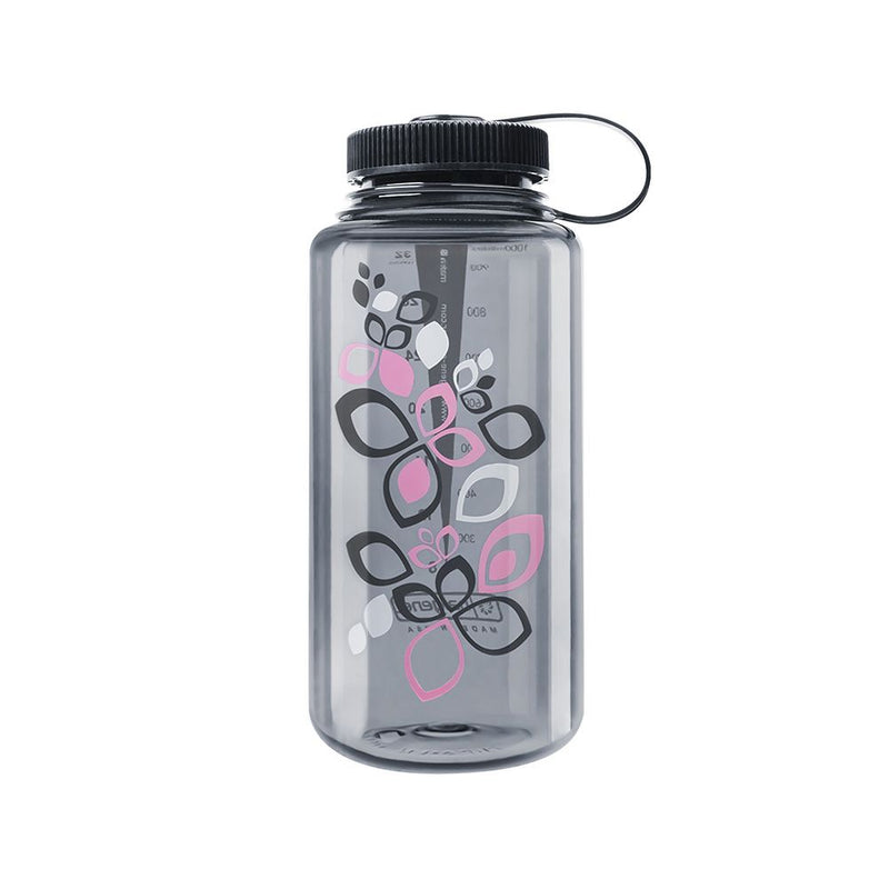 nalgene Wide Mouth Water Bottle 16oz 闊口硬水樽 Gray Bloom - Pink / Black