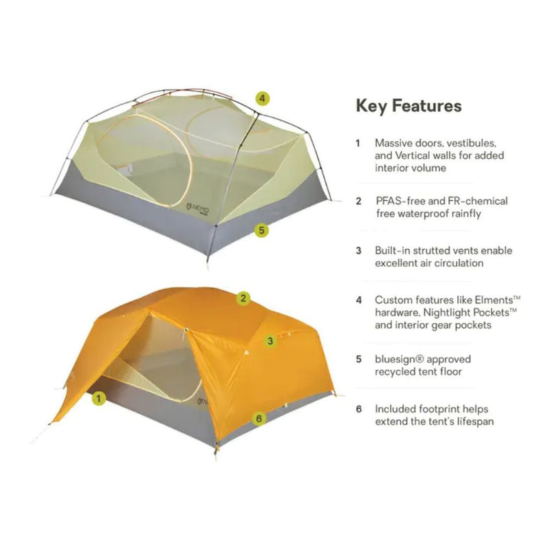 nemo aurora 2 person backpacking tent Nemo Aurora™ 3P Backpacking Tent & Footprint
