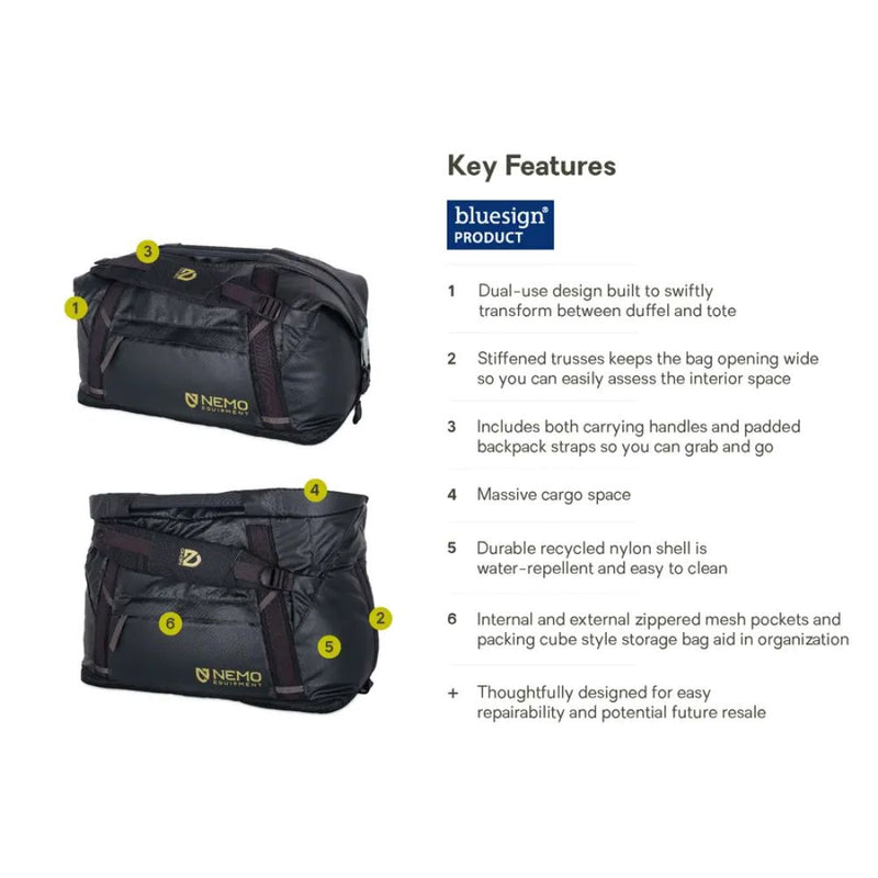 NEMO Double Haul™  30L Convertible Duffel & Tote 30L多用途旅行袋