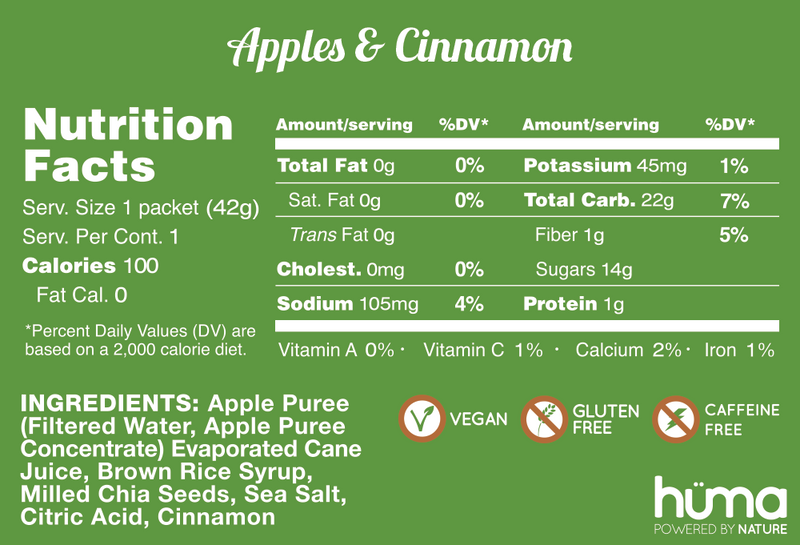 huma Energy Gels - Apples & Cinnamon