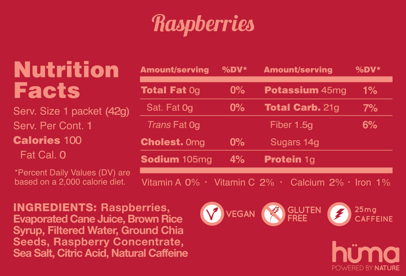 huma Energy Gels - Original Raspberries