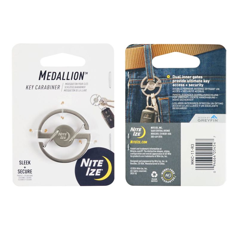 Nite Ize Medallion™ Key Carabiner  不鏽鋼圓形鎖匙扣