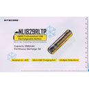 Nitecore 18650耐低溫USB充電電池 NL1829RLTP