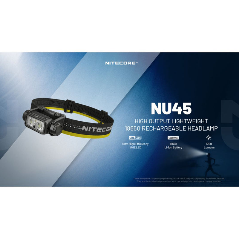 Nitecore NU45 High Output Lightweight 18650 Rechargeable Headlamp 輕量充電式高輸出頭燈