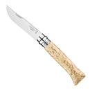 Opinel No. 8 Folding Knife Limited Edition Curly Birch Sampo Handle 8號不鏽鋼尖頭摺刀(捲曲樺木手柄特別版)
