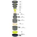Snowline Outdoor Hard Andoizing Cookset 7-8 Assort 硬鋁戶外鍋具套裝 (7-8人)