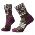 Smartwool Women's Hike Castle Peak Pattern Mid Crew Socks Light Cushion 女裝印花中筒襪 Military Olive