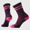 Smartwool Women's Hike Light Cushion Tube Stripe Crew Socks Purple Iris