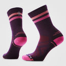 Smartwool Women's Hike Light Cushion Tube Stripe Crew Socks Purple Iris