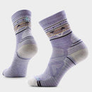 Smartwool Women's Hike Zig Zag Valley Mid Crew Socks Light Cushion 女裝民族風印花中筒襪 Chalk Violet