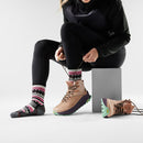 Smartwool Women's Hike Light Cushion Margarita Crew Socks 女裝瑪格麗特紋中高筒登山襪 Black