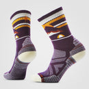 Smartwool Women's Hike Light Cushion Mountain Moon Crew Socks Purple Iris