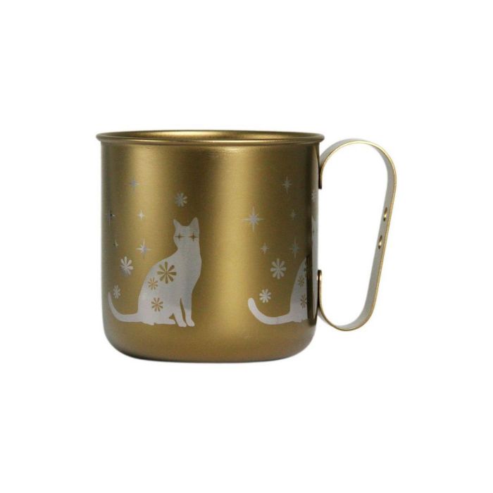 HORIE Pure Titanium Design Mug Cat 純鈦單層彩色貓貓杯 Gold
