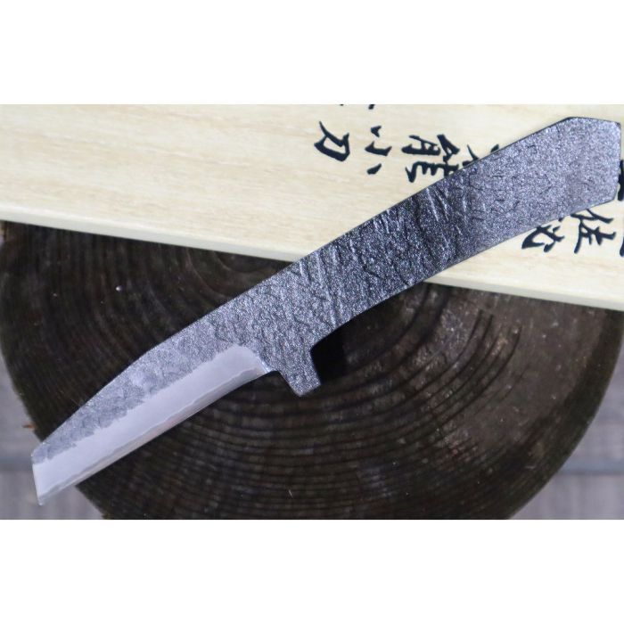 TOYOKUNI KNIFE Black Hammer Small Knife 83mm 手工鍛造超青紙鋼黑打斧刀