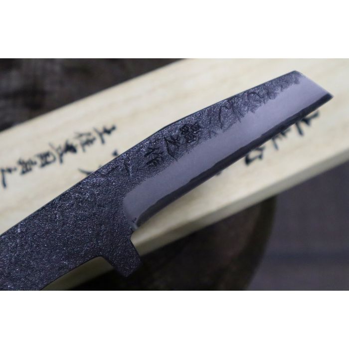 TOYOKUNI KNIFE Black Hammer Small Knife 83mm 手工鍛造超青紙鋼斧刀
