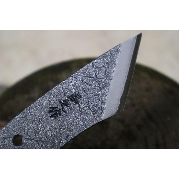 TOYOKUNI KNIFE Black Hammer Damasucus 48mm 手工鍛造大馬士革鋼黑打斧刀