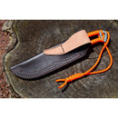 TOYOKUNI KNIFE Full Tang Black Hammer 104mm With Paracord 土佐原白鋼龍骨刀(傘繩刀柄)