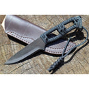 TOYOKUNI KNIFE Full Tang Black Hammer 104mm With Paracord 土佐原白鋼龍骨刀(傘繩刀柄) Black