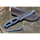 TOYOKUNI KNIFE Full Tang Black Hammer 104mm With Paracord 土佐原白鋼龍骨刀(傘繩刀柄) Grey