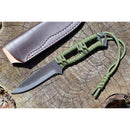 TOYOKUNI KNIFE Full Tang Black Hammer 104mm With Paracord 土佐原白鋼龍骨刀(傘繩刀柄) Green