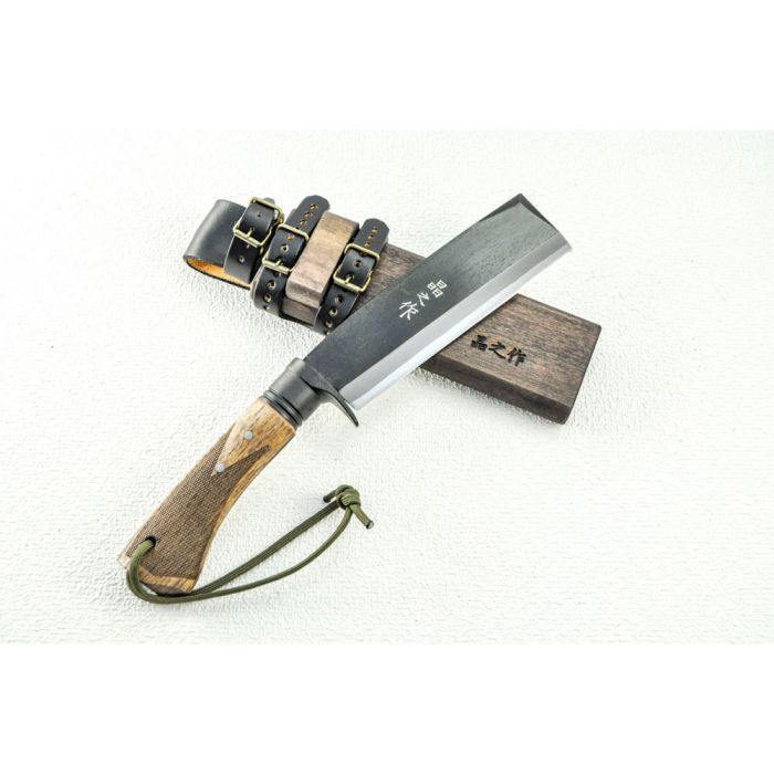 TOYOKUNI KNIFE Magaritakibi 150mm 手工鍛造大馬士革日本AOGAMI鋼 柴刀(藍鋼No.2)