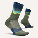 Feetures Trail Max Cushion Mini Crew Sock 越野跑襪 Tectonic Green