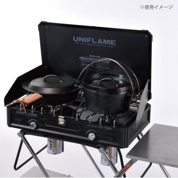 UNIFLAME Twin Burner US-1900 Black 610350 黑魂版雙頭氣爐