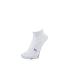 YAMAtune 5 Toe Socks - Middle Length with Anti-Slip Dots 五趾襪 White / white