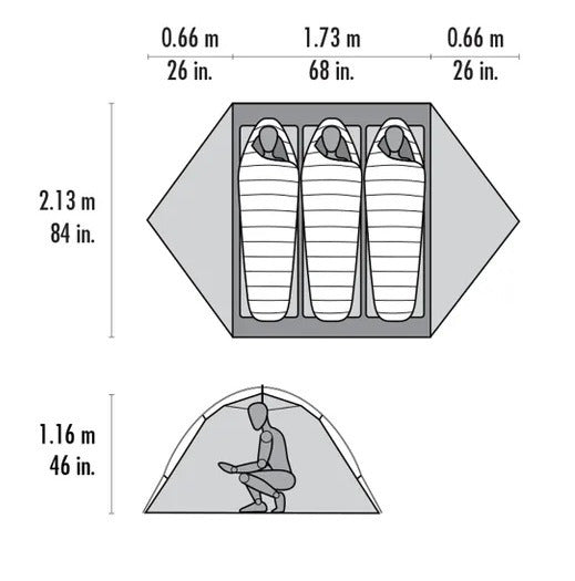 MSR Hubba Hubba™ Shield 3 Backpacking Tent