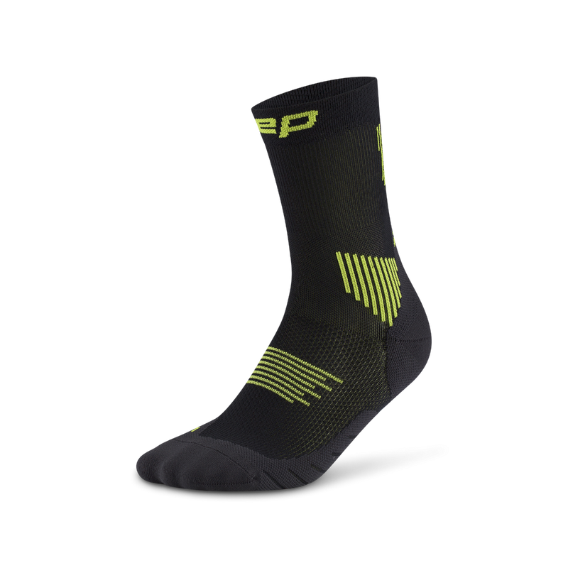 CEP The Core Run Compression Socks Mid Cut 5.0 中筒跑步壓力襪 Black/Lime