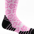 VERSUS Active Crew Socks - Pink Flower Power