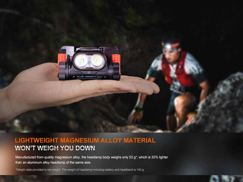 Fenix HM65R-T V2.0 Rechargeable Headlamp 超輕鎂合金越野跑頭燈
