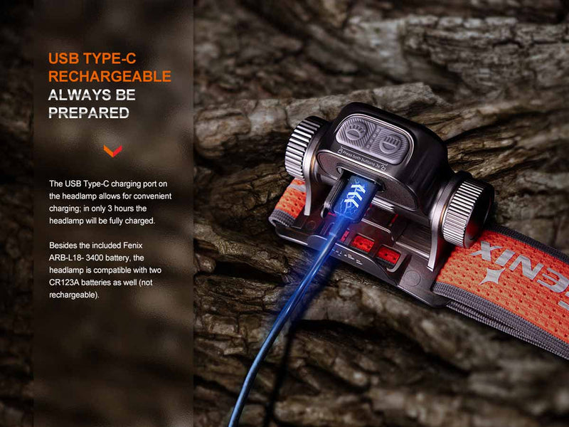 Fenix HM65R-T V2.0 Rechargeable Headlamp 超輕鎂合金越野跑頭燈
