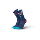 INCYLENCE Crystals Ultralight High Cut Running Socks Navy Cyan Inferno