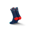 INCYLENCE Crystals Ultralight High Cut Running Socks Navy Cyan Inferno