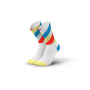 INCYLENCE Loops Ultralight High Cut Running Socks White Blue Inferno
