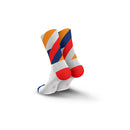 INCYLENCE Loops Ultralight High Cut Running Socks White Orange Inferno