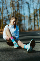 INCYLENCE Elements Ultralight High Cut Running Socks 跑步襪 White Blue Pink