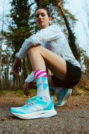 INCYLENCE Elements Ultralight High Cut Running Socks 跑步襪 White Blue Pink