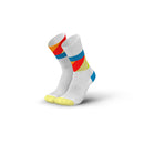 INCYLENCE Strides Ultralight High Cut Running Socks White Blue Inferno