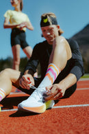 INCYLENCE Waves Ultralight High Cut Running Socks Electric