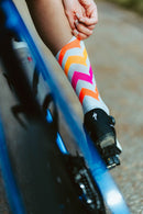 INCYLENCE Waves Ultralight High Cut Running Socks Electric