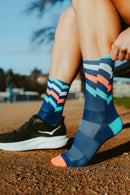 INCYLENCE Waves Ultralight High Cut Running Socks Tricolore