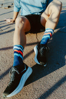 INCYLENCE Waves Ultralight High Cut Running Socks Tricolore