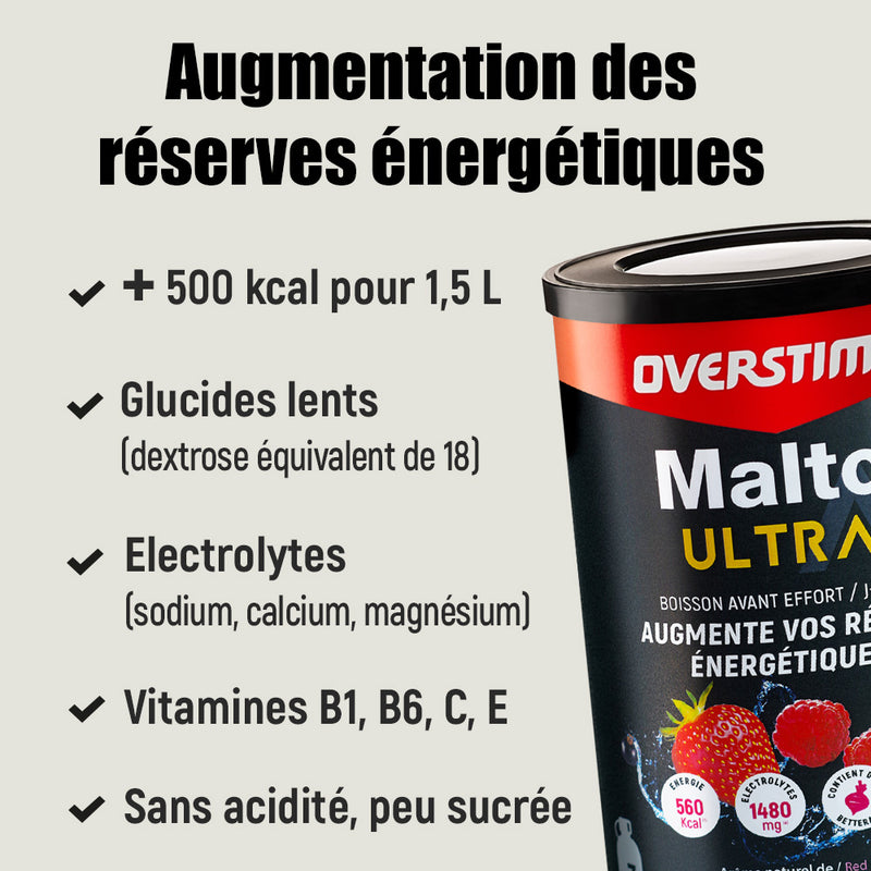 OVERSTIM.s Malto ULTRA Antioxidant Carbo Loading Drink - Red Berries